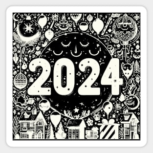 2024 Happy New Year Magnet